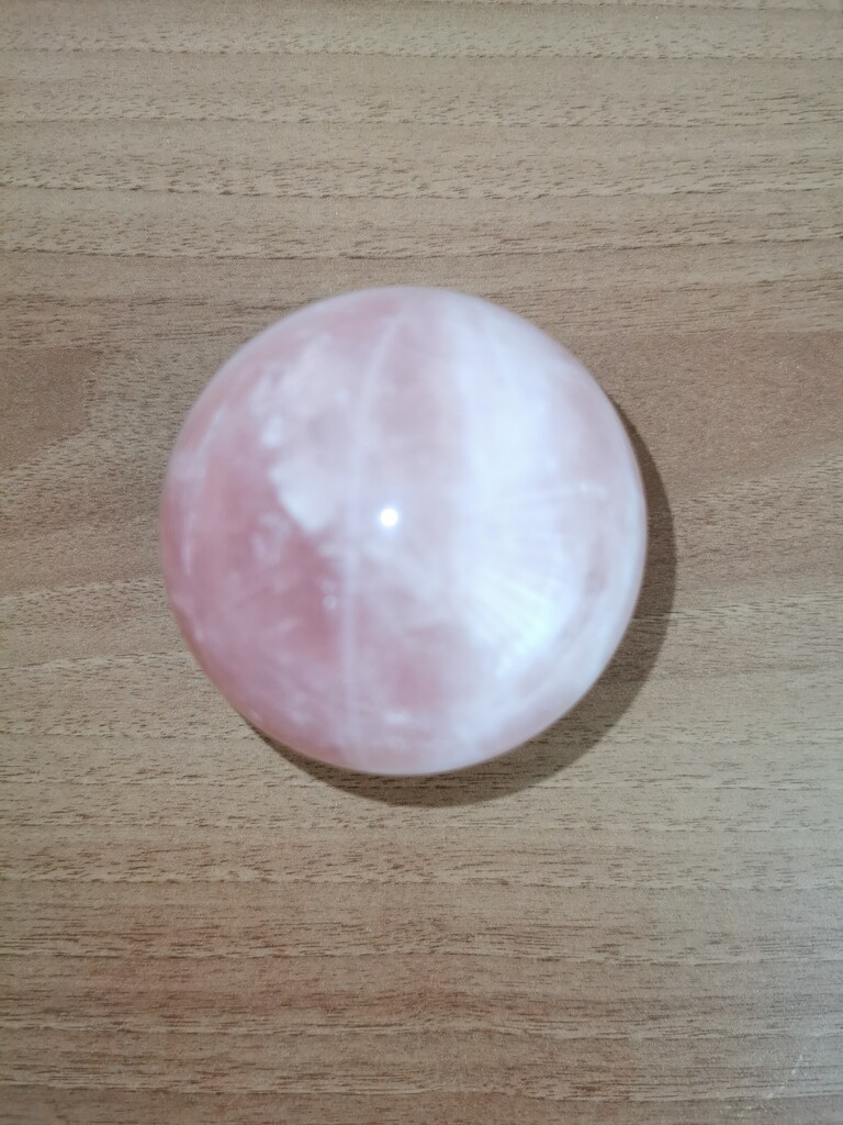 Pembe Kuvars Doğal Taş Küre - 2
