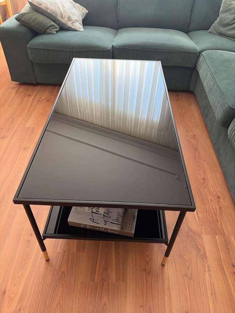 IKEA Cam Orta Sehpa – Siyah | Çok Temiz - 4