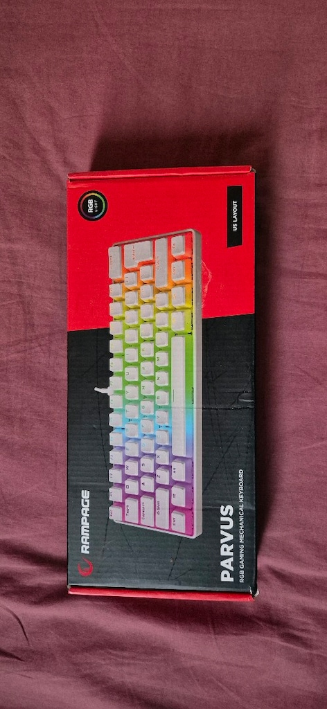 Rampage KB-R135 PARVUS Beyaz Red Switch US Gaming Klavye