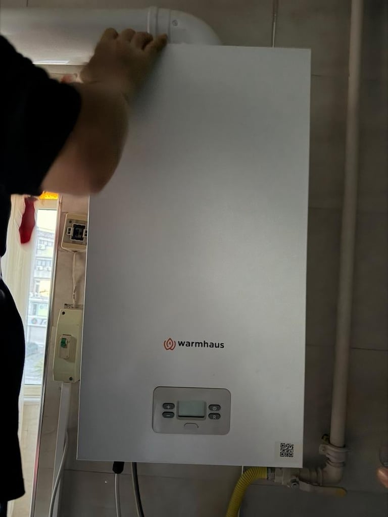 WARMHAUS Aqua 12 lt Hermetik Doğalgaz Şofben Beyaz - 6