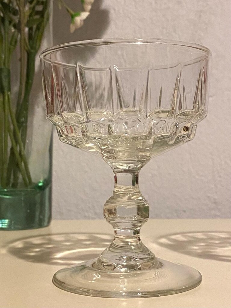 Vintage Fransız Çift Dondurma & Tatlı Sunumluk Kadeh