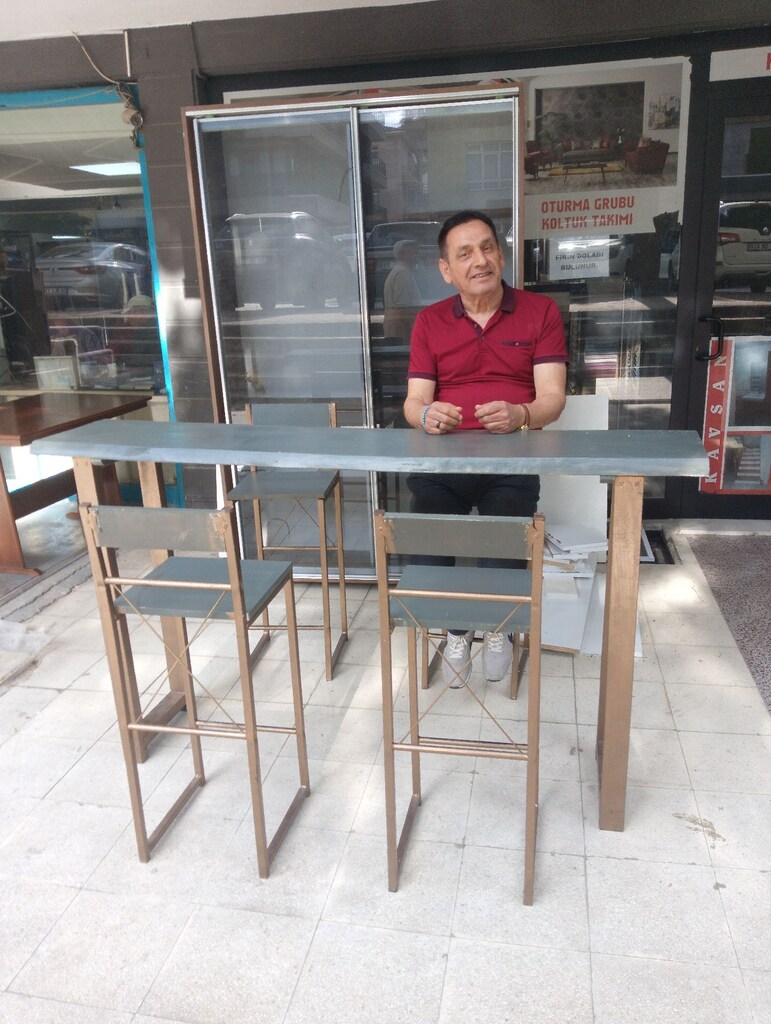 MODERN CAFE BİSTRO TARZI YÜKSEK MASA SETİ - 2