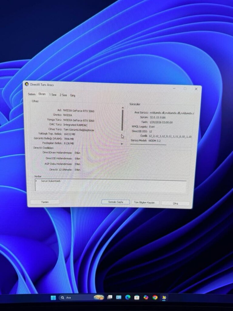 komple sistem oled ekran+rtx5060 - 9