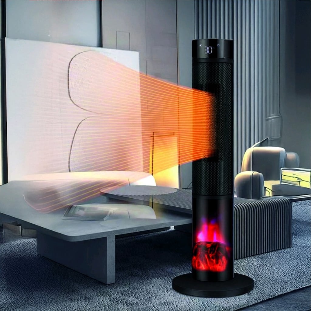 2yıl Garantili Şömineli Efektli Kule Tipi Dikey Isıtıcı 2000w - 4