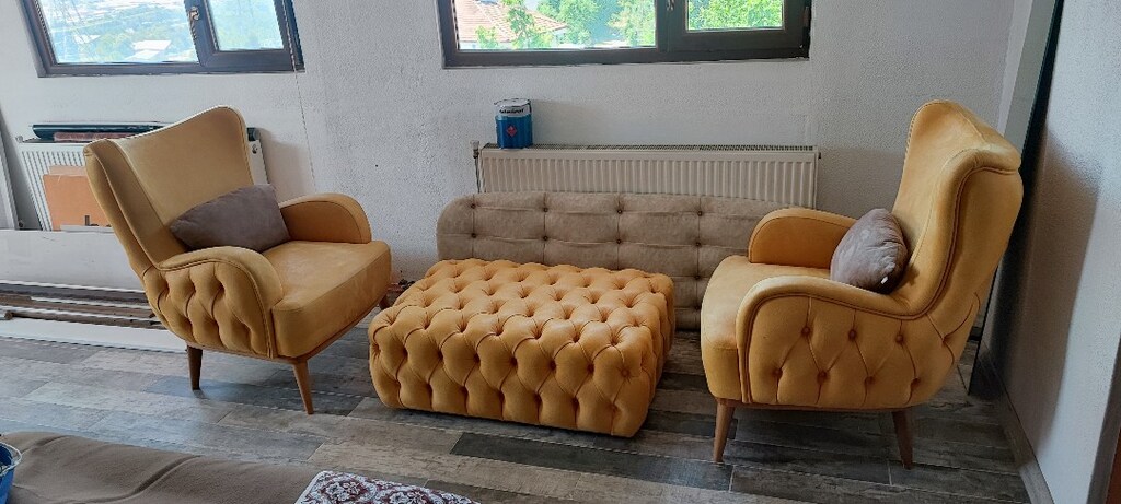 misafir karşılama koltukları berjerler ve puf orta sehpası - 2
