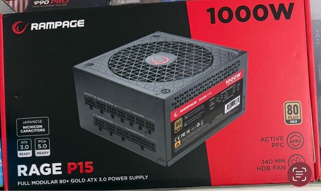 RAMPAGE RAGE P15 1000W Gold 80Plus