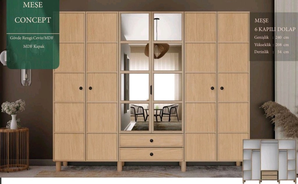 Papatya Concept 6 Kapılı Dolap - 2