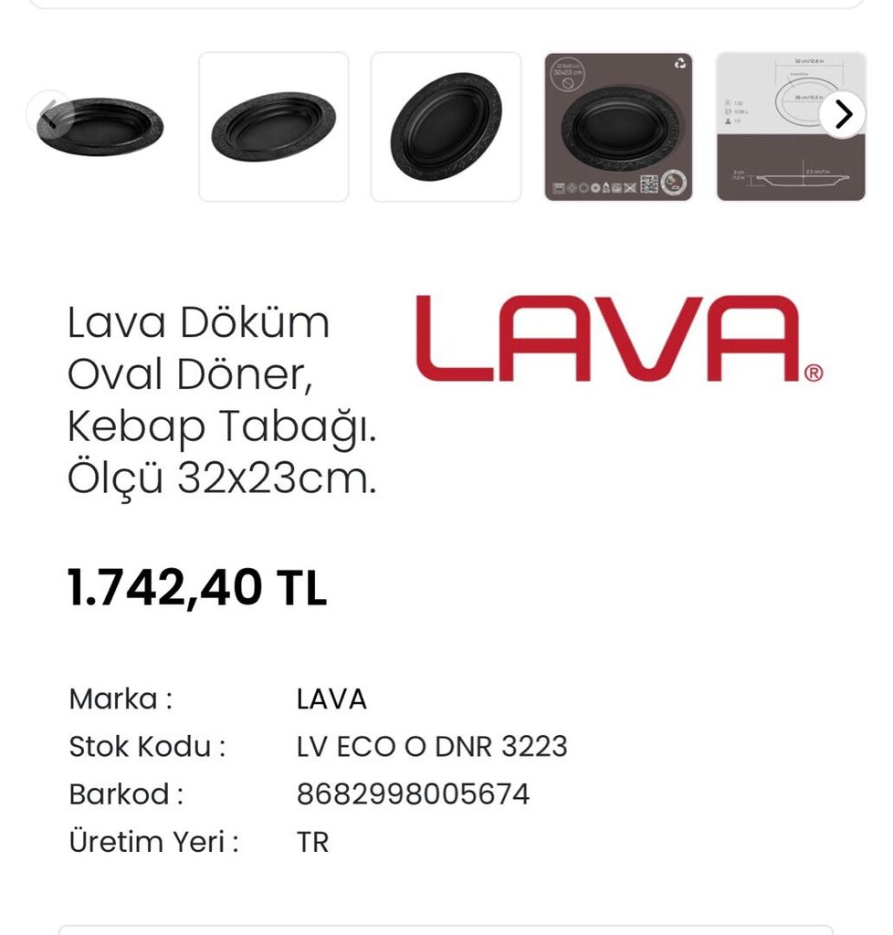 Döküm İskender kebap tabağı sıfır ürün - 2