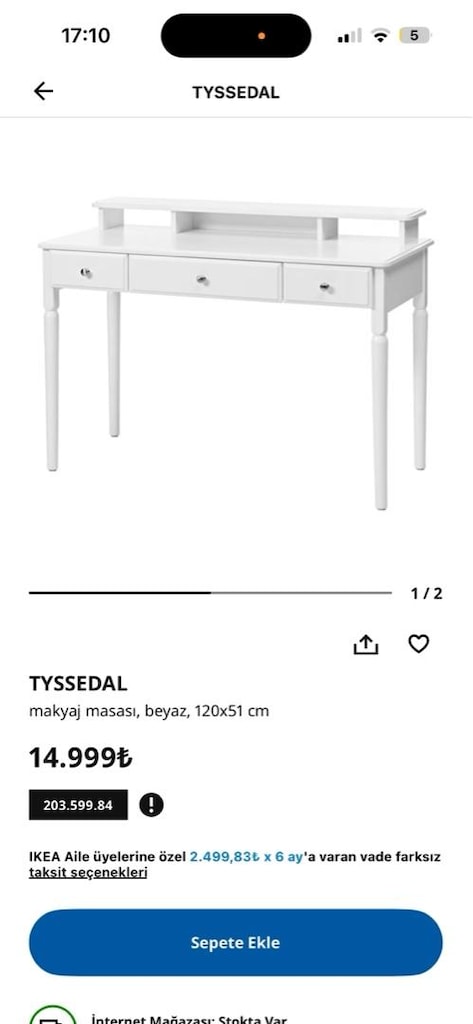 ıkea makyaj masası aynalı - 2