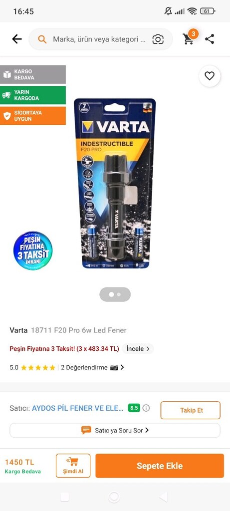 VARTA EL FENERİ - 5