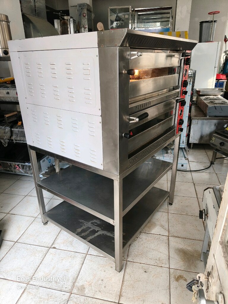 taş taban iki katlı pizza fırını - 6