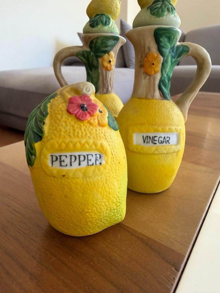 Limon Figürlü Seramik Yağlık Sirkelik ve Baharatlık Takımı - 4