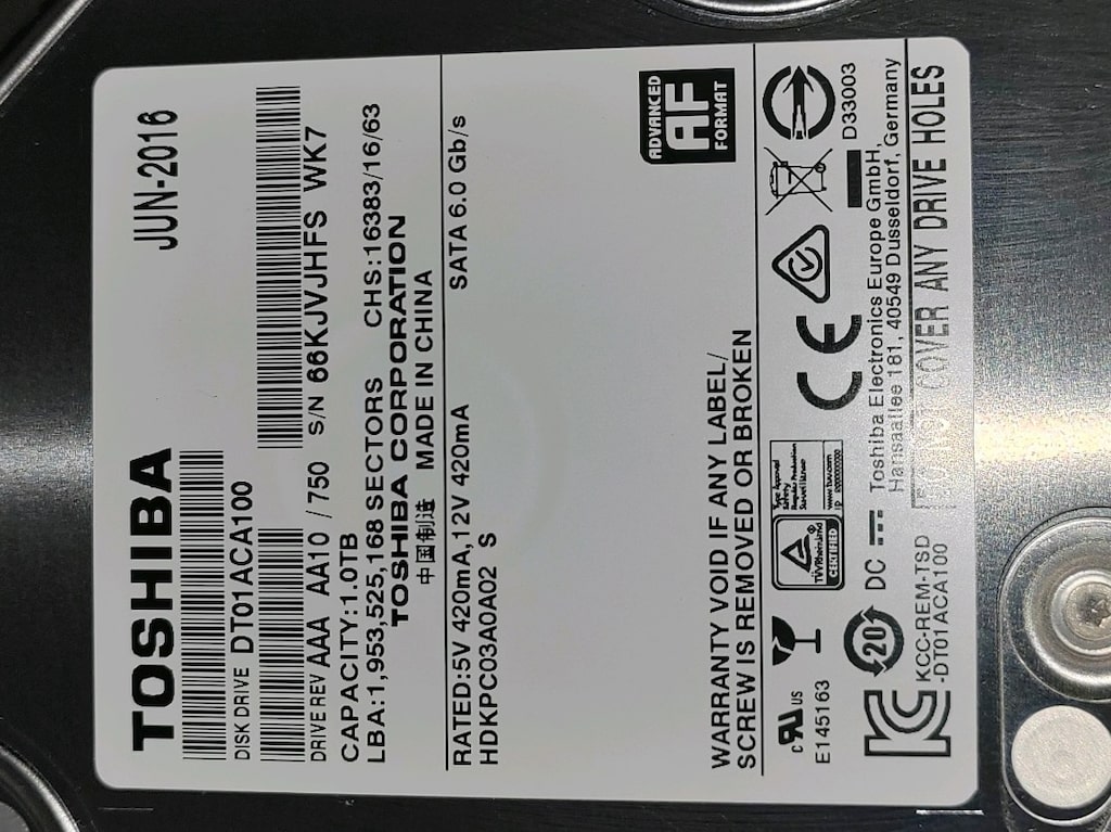 1tb harddisk 3.5inç Toshiba marka - 4