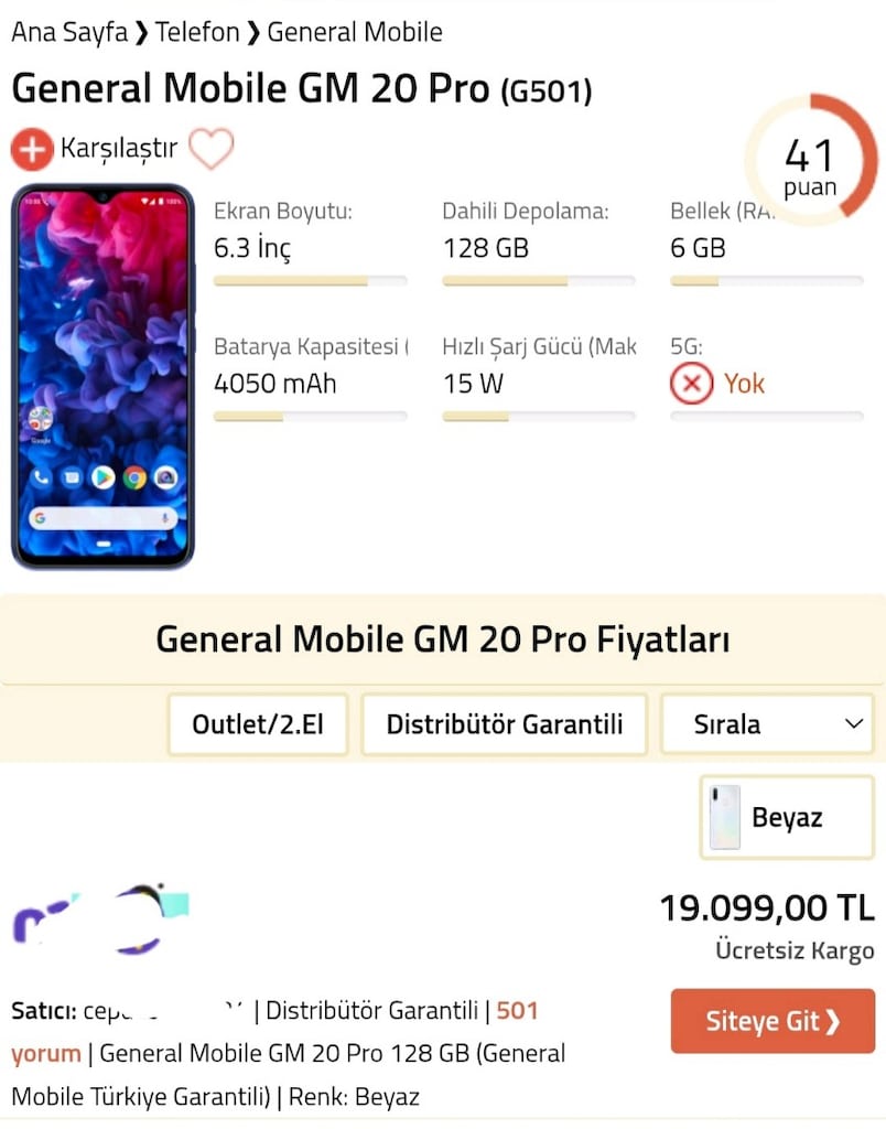 General Mobile GM20 Pro Cep Telefonu TR - 8