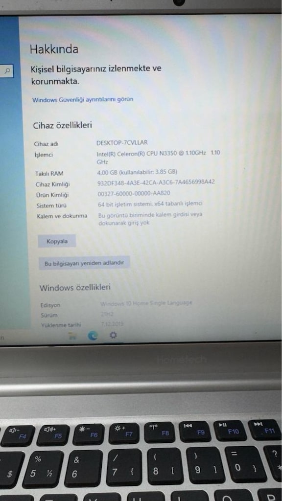 Uygun Fiyatlı Tertemiz Laptop Arayana Hometech Alfa 500C - 6