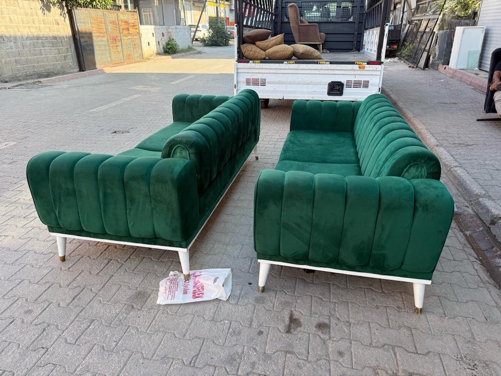 koltuk takımı 2adet 3lü eve teslim - 5