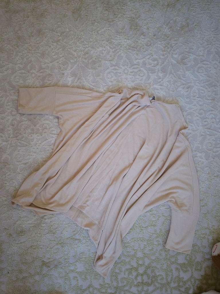 Bej Oversize Dökümlü Triko Kazak Mango Suit - 4