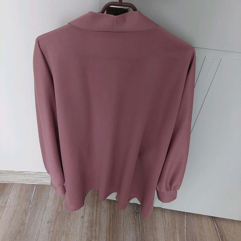 Gül Kurusu modern önü açik kimono hırka - 3