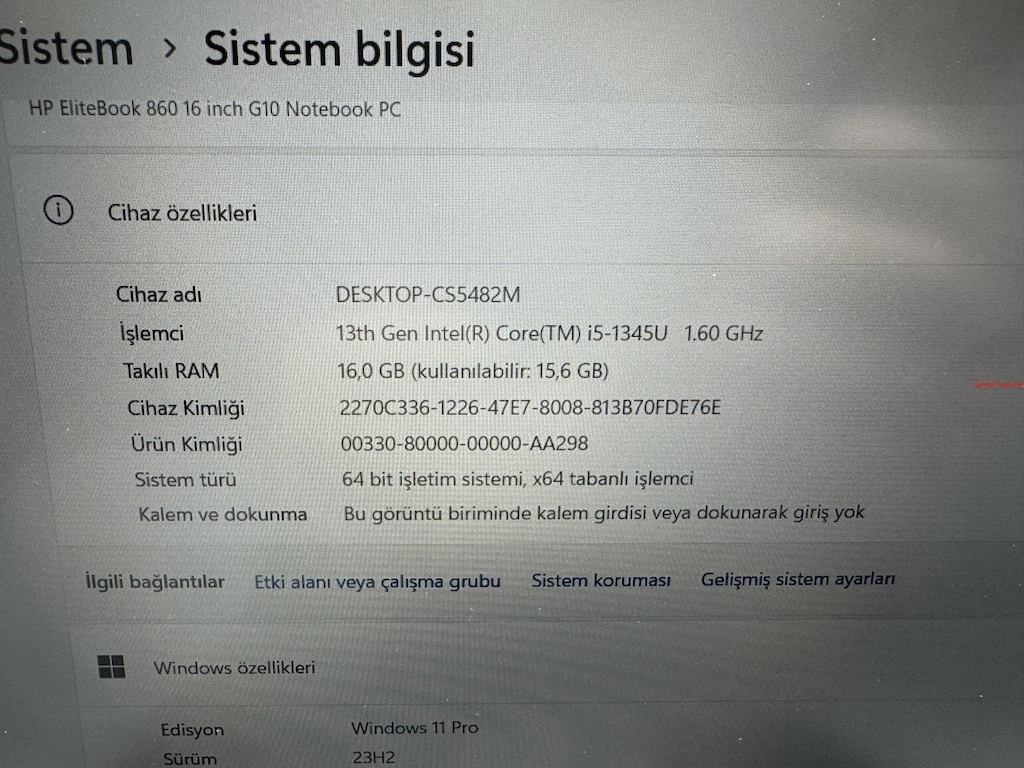 HP ELİTBOOK İ5 13. NESİL 16 GB RAM 256 NVME - 4