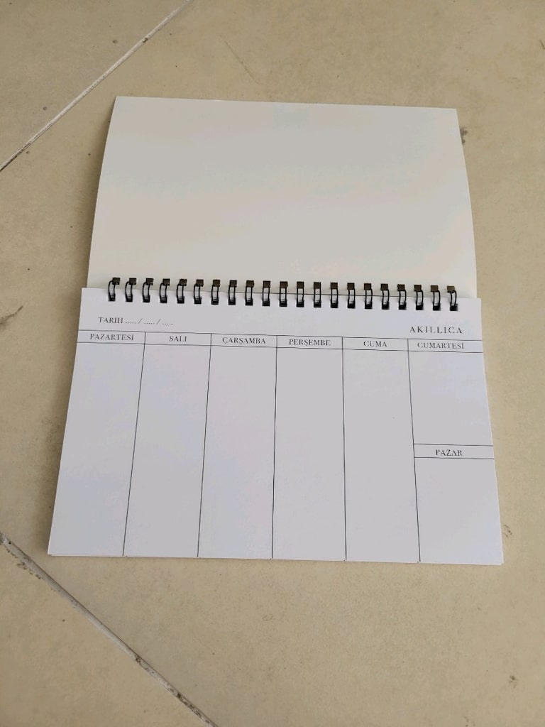 haftalık planlama defteri - 2