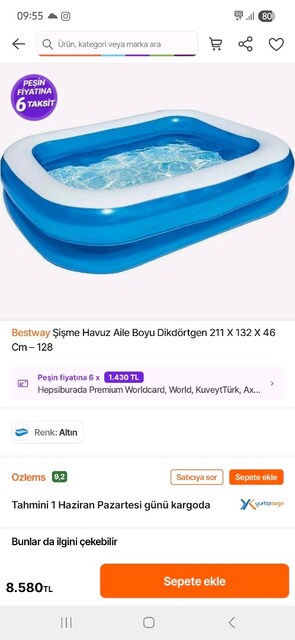bestway büyük şişme havuz