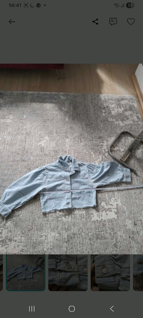 kot ceket crop 34 beden - 8