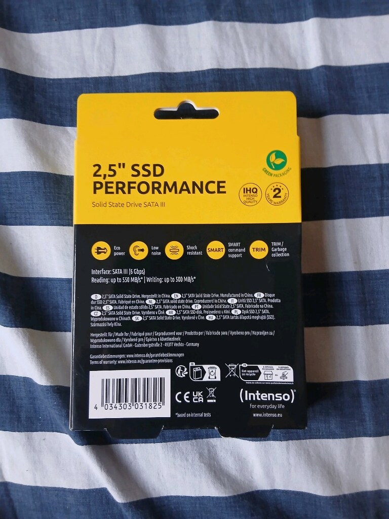 İNTENSO 250 GB SSD KAPALI KUTU HIC ACILMADI FATURASI DURUYOR - 2