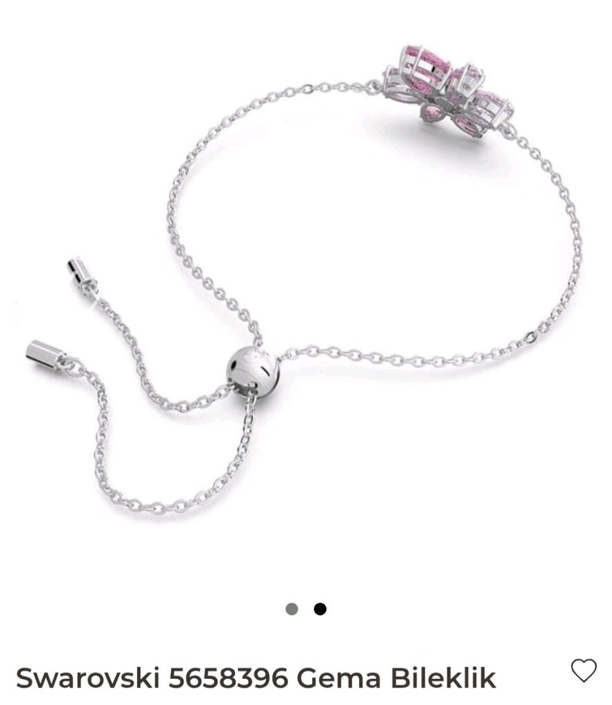 SWAROVSKİ GEMA PEMBE RENKLİ BİLEKLİK - 3