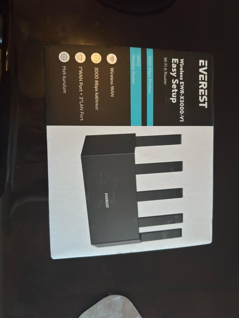 Everest EWR-X3000 V1 WiFi 6 Router | Temiz Sorunsuz |
