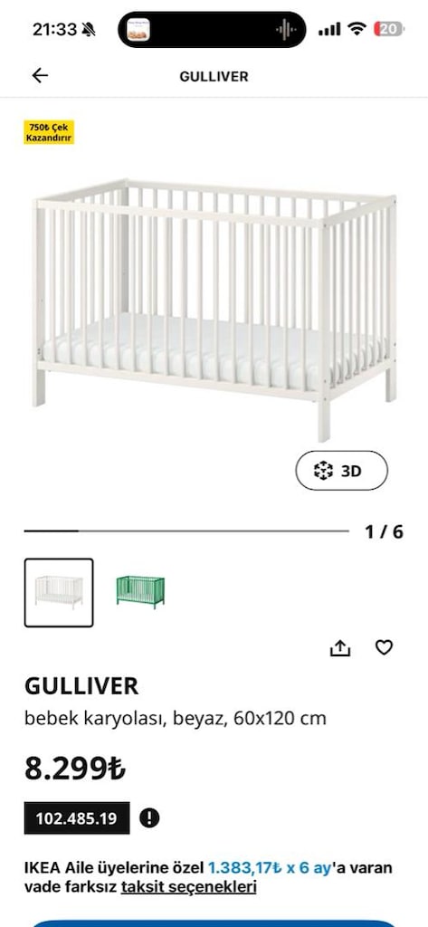 IKEA Gulliver Bebek Beşiği - 8