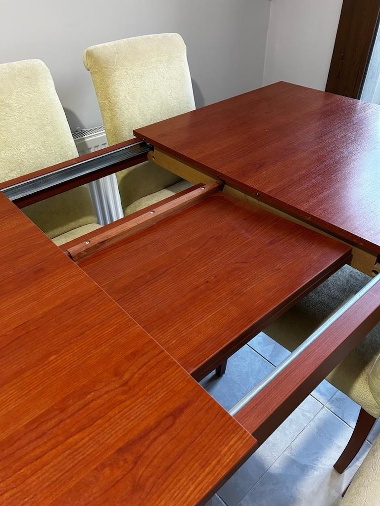Tepe Mobilya Açılır Yemek Masası + 6 Sandalye - Çok Temiz - 3