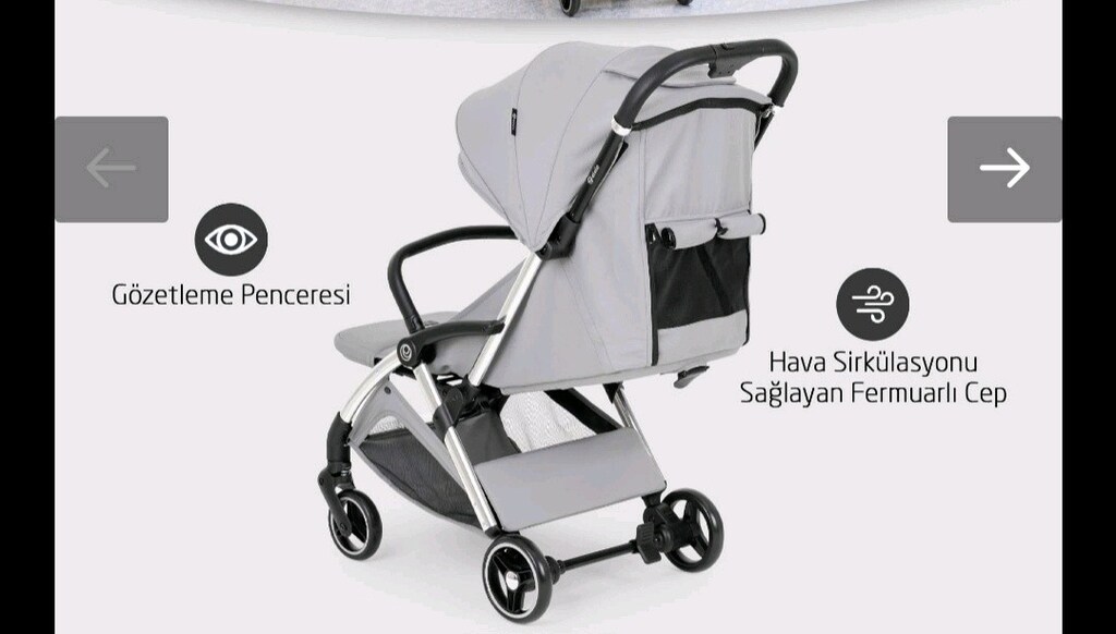 Tek elle otomatik kapanan kabin boy bebek arabası – Elele Nuvola - 4