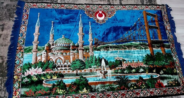 Duvar Halısı istanbul Tasvirli ipek