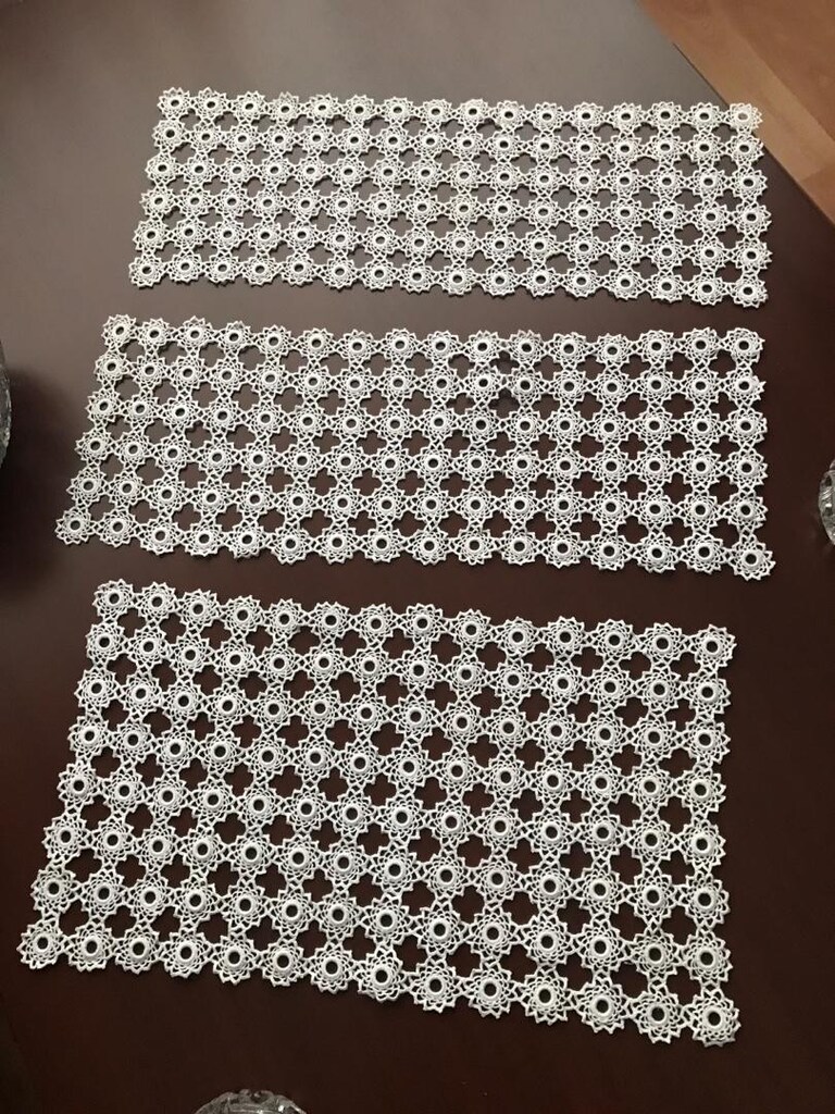 el işi dantel 3 adet çeyizlik sehba masa konsol için - 4