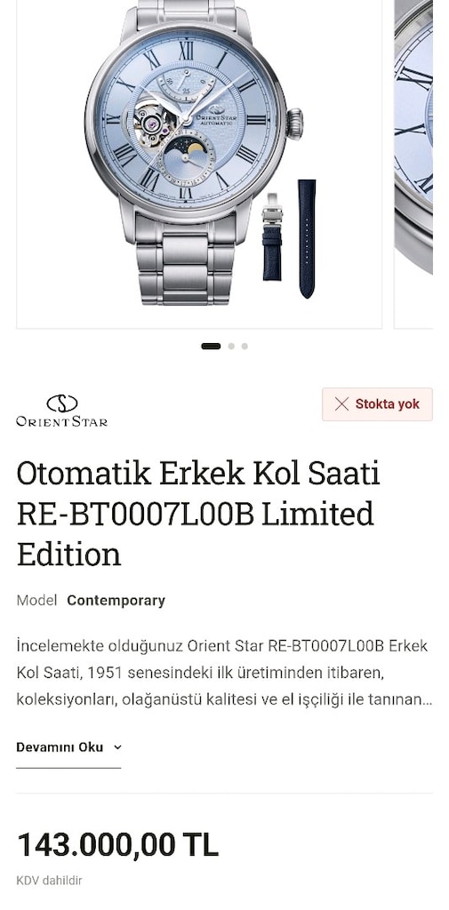 Orient Star Otomatik Erkek Kol Saati RE-BT0007L00B Limited Edition - 4