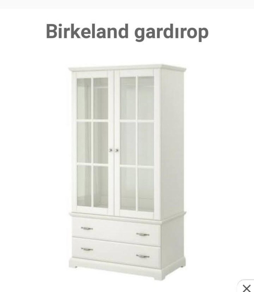 İkea Gardrop Birkeland Model iki kapılı beyaz Şok indirimli - 3