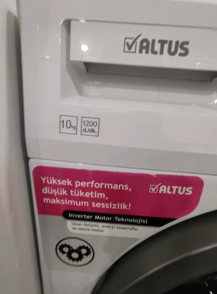 10 KG ALTUS İNVERTER ÇAMAŞIR MAKİNESİ - 3
