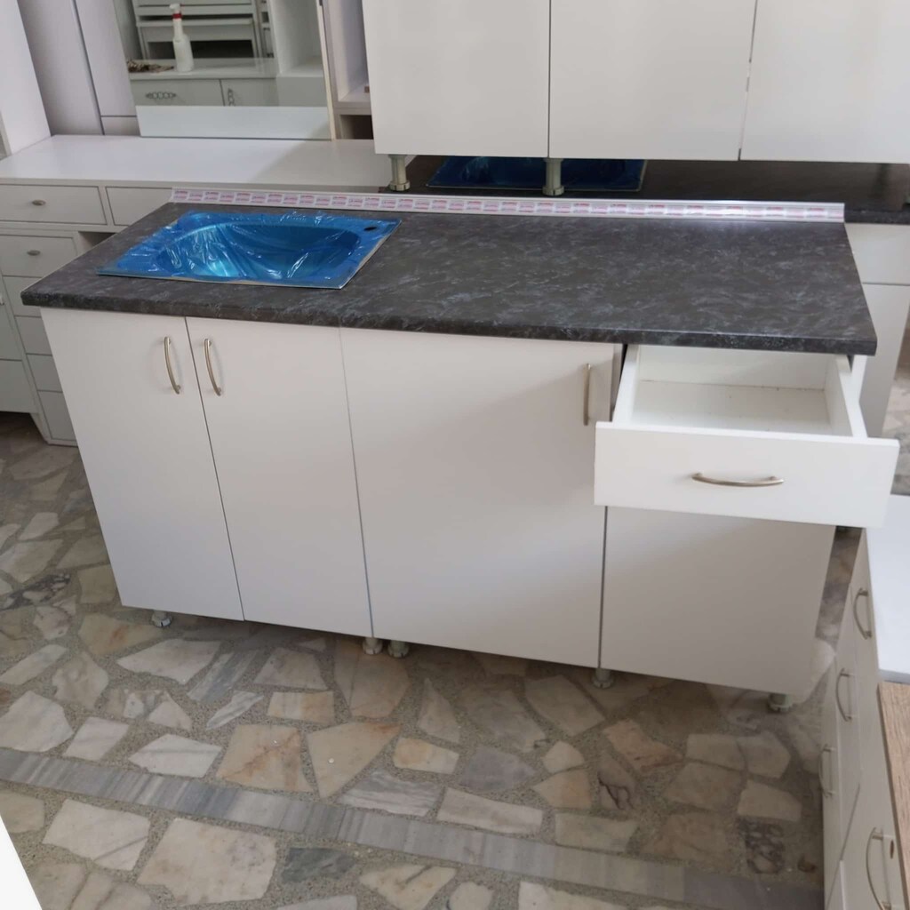 150 cm mutfak alt dolabı beyaz - 3