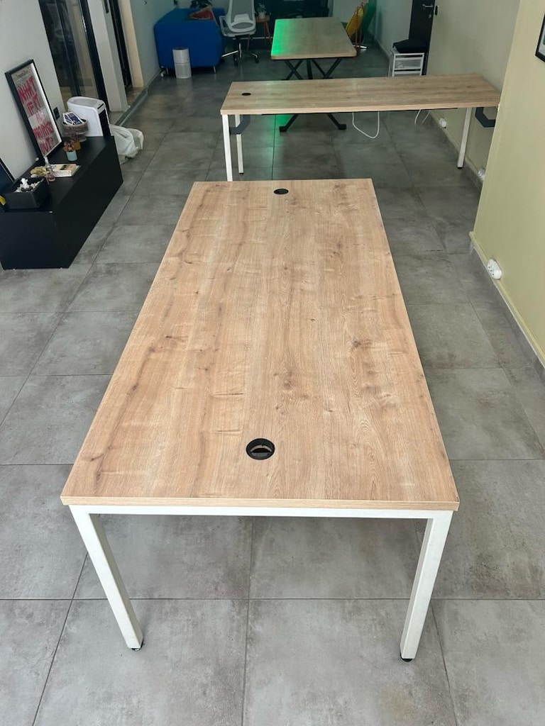 200x90 cm Metal Ayaklı Geniş Ofis / Çalışma / Toplantı Masası - 2