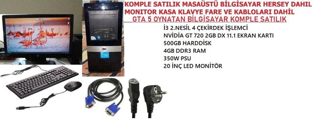 GTA 5 OYNATIR KOMPLE SATILIK MASAÜSTÜ BİLGİSAYAR HERŞEY DAHİL