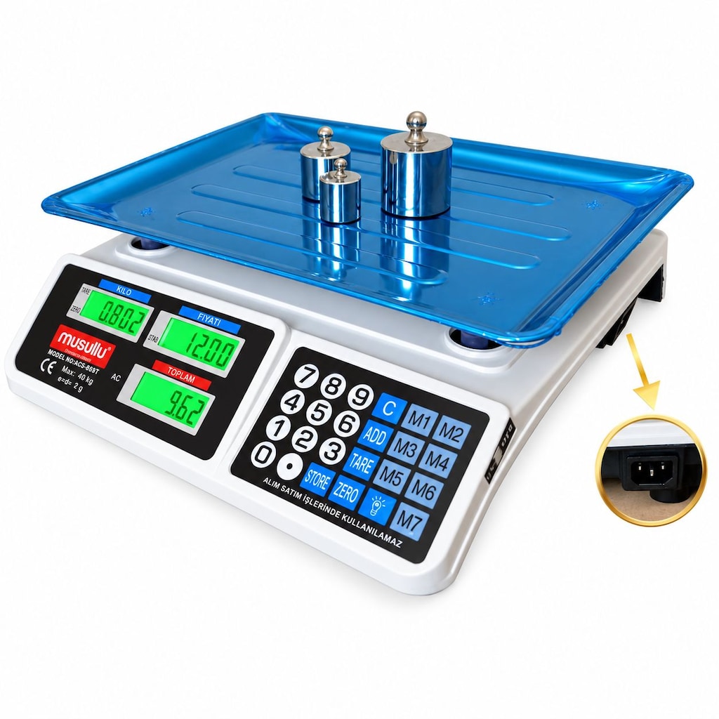 ELEKTRONİK TERAZİ MARKET MANAV KASAP 40 KG KAPASİTE 2GR HASSASİYET - 2