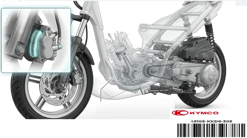 KYMCO ÖN FREN BALATA TAKIMI *Agility 50, Agility 125 ve Twist 125 - 3