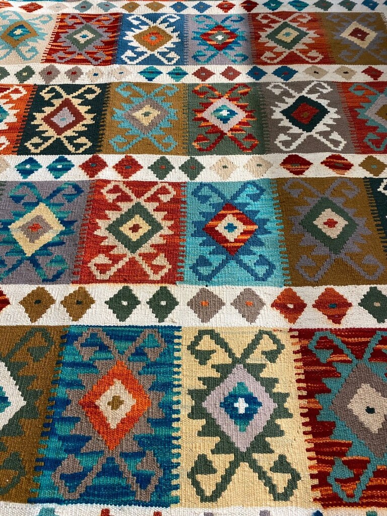 206x306 Afgan El dokuma kök boya kilim sıfır ürün - 2