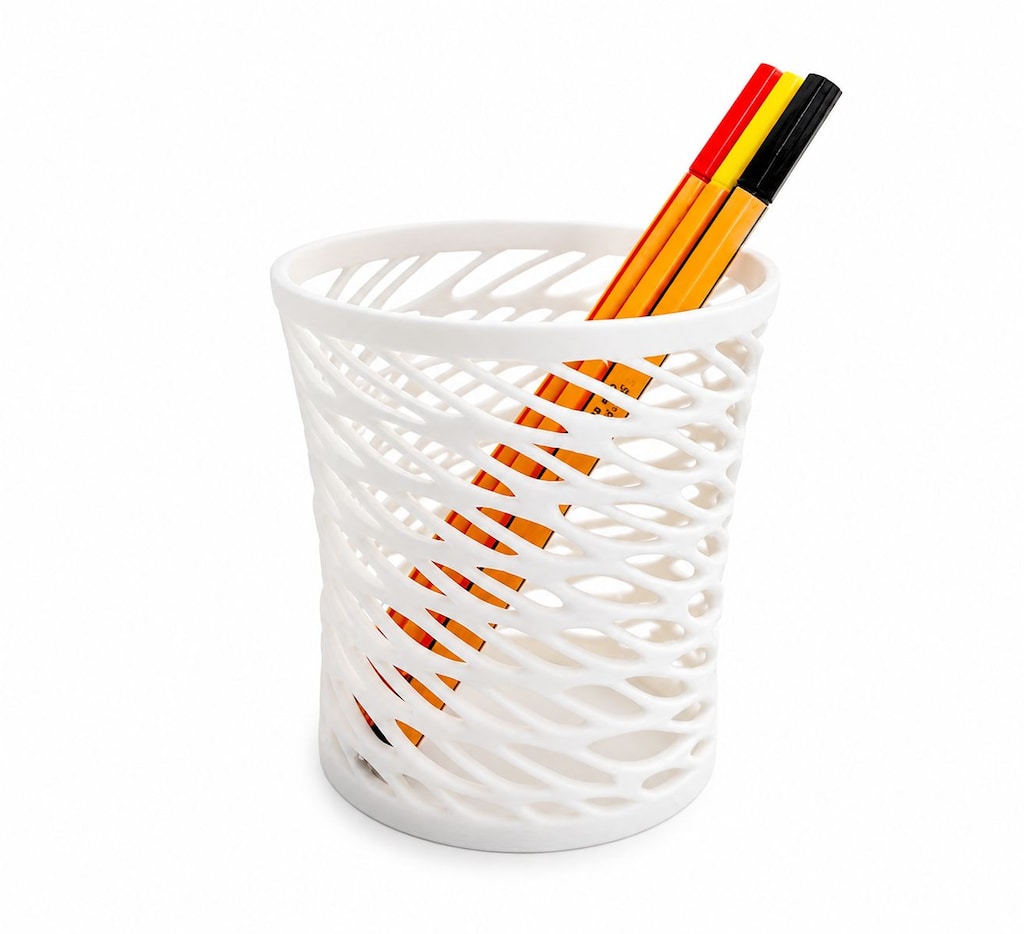 Yapı3D Modern Desenli Kalemlik 10 cm – Dekoratif Masaüstü Organizer - 4