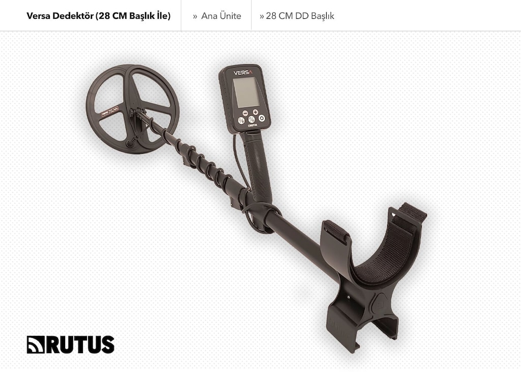 Rutus Versa Su Geçirmez Çoklu Frekans Define Dedektörü (28 cm DD G... - 2