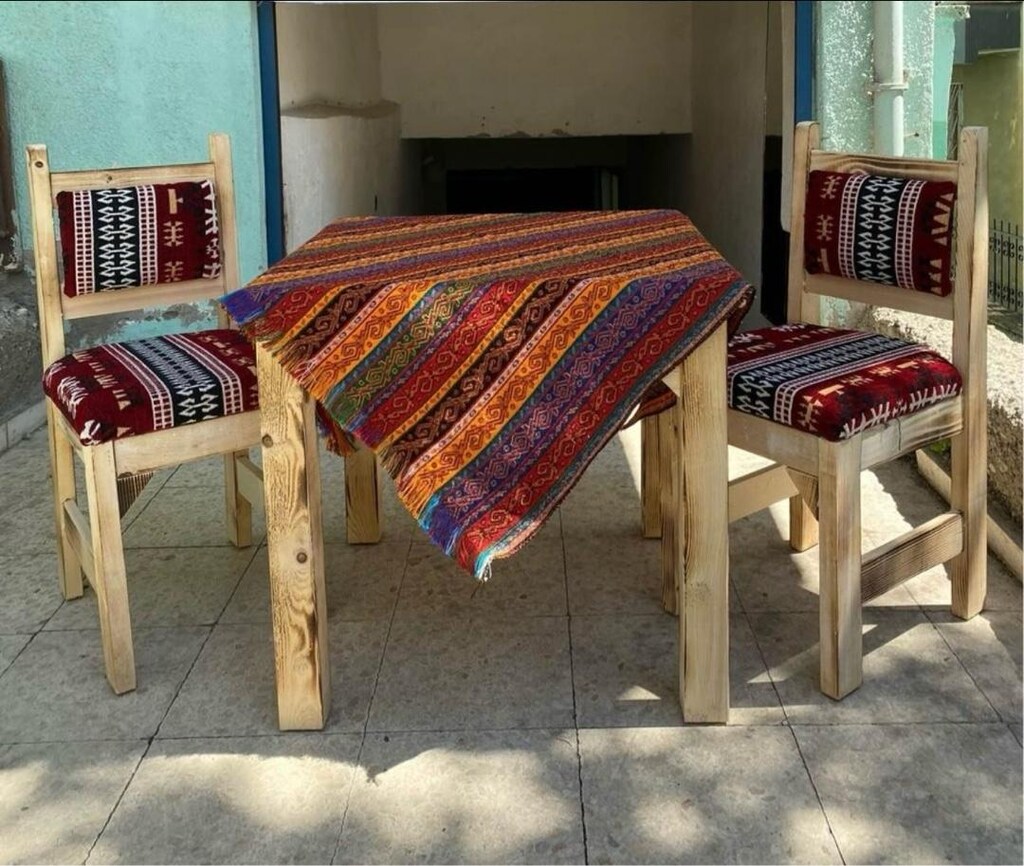 SANDALYELİ SEDİR TAKIMI İMALATTAN SIFIR. MASA:70-70.2 ADET SANDALYE. - 3