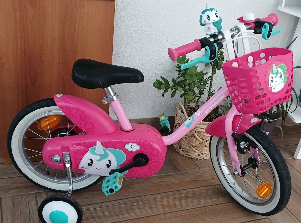 Btwin çocuk bisikleti 14 jant Decathlon YENİ GİBİ Ön Sepetli - 10