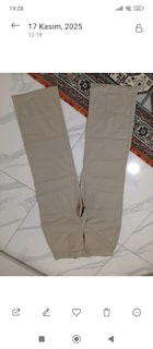 Bej rengi bayan kumaş pantolon - 4