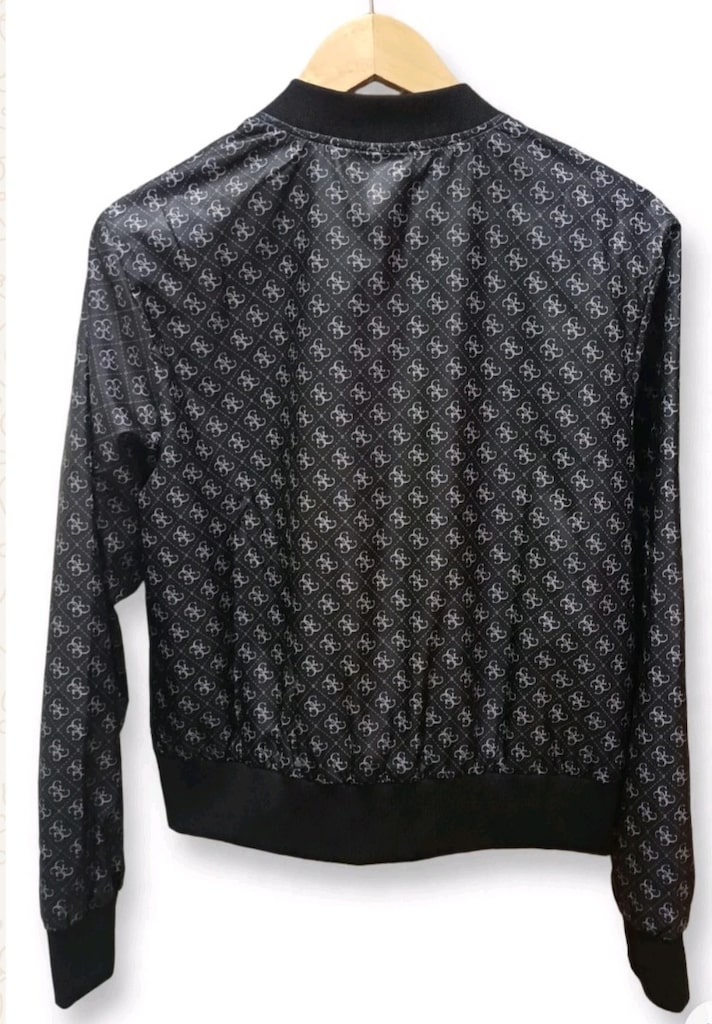 GUESS Monogram Bomber Ceket Siyah Etiketli - 3