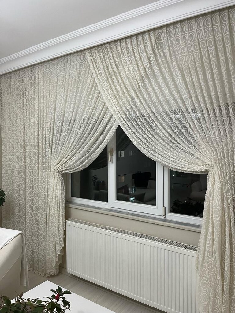 Ütü İstemeyen Salon Kruvaze Perde 3 Parça - 3